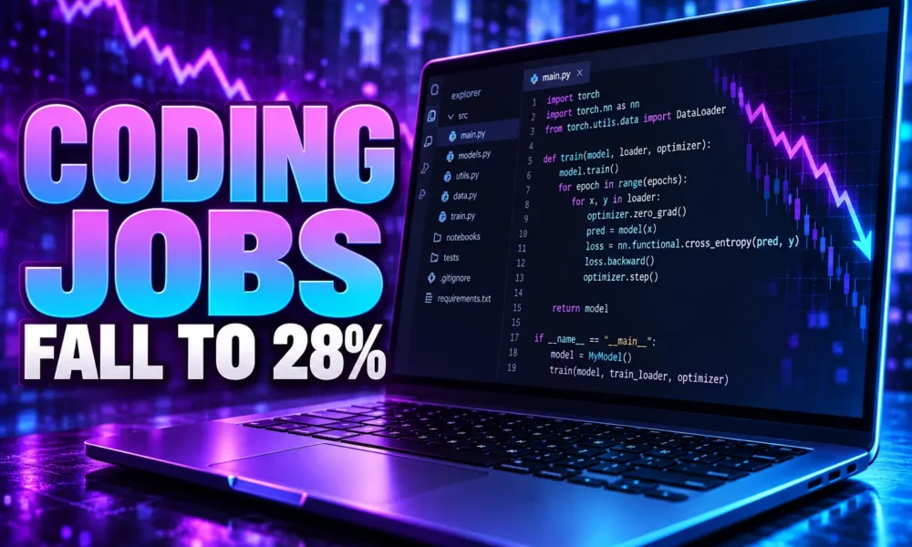 UK computer science graduates coding jobs fall to 28%