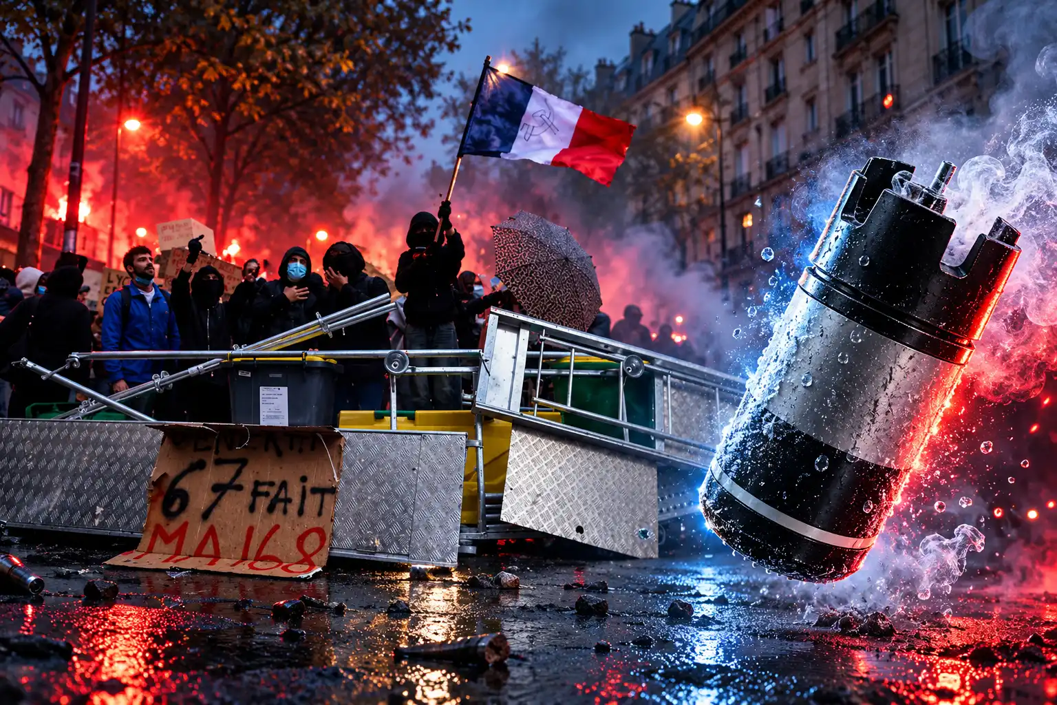 France pauses lycée stun grenades after Lens