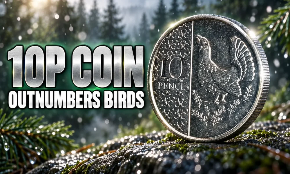 King Charles 10p capercaillie coin entering UK circulation