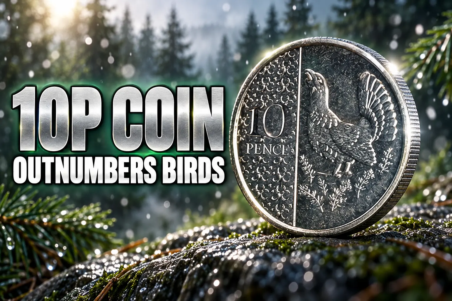 King Charles 10p capercaillie coin entering UK circulation