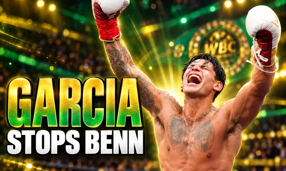 Ryan Garcia TKO Conor Benn WBC welterweight defense