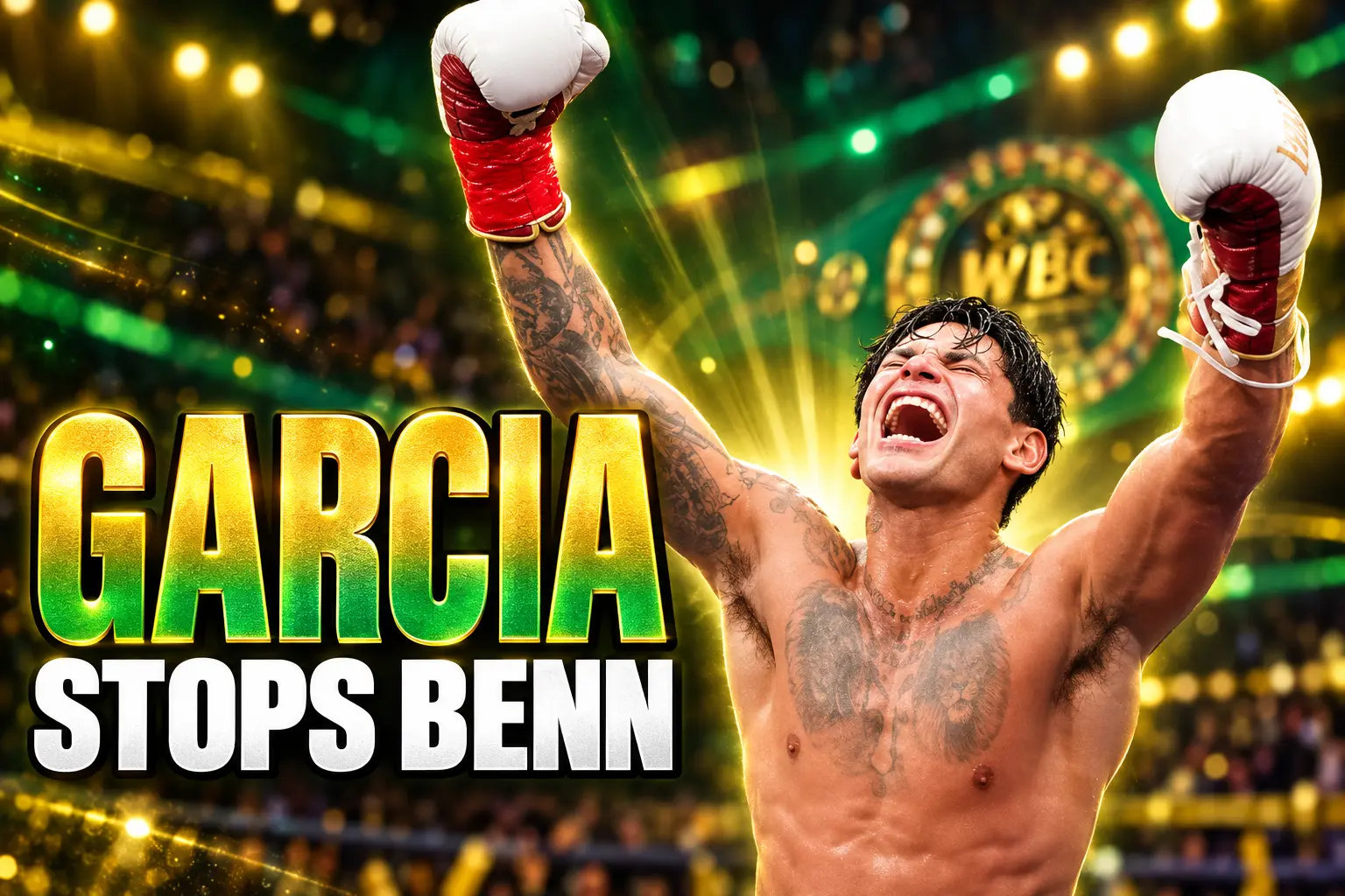 Ryan Garcia TKO Conor Benn WBC welterweight defense
